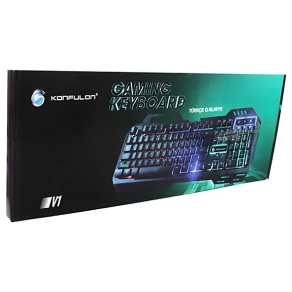Konfulon V1 RGB Kablolu Oyuncu Klavyesi - Görsel 4