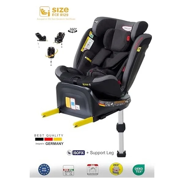 Holmer Capsula Multipro Aero 3d Legfix I-Size 40-150cm (360° Dönebilir) 0-36kg Isofix Oto Koltu - Görsel 2