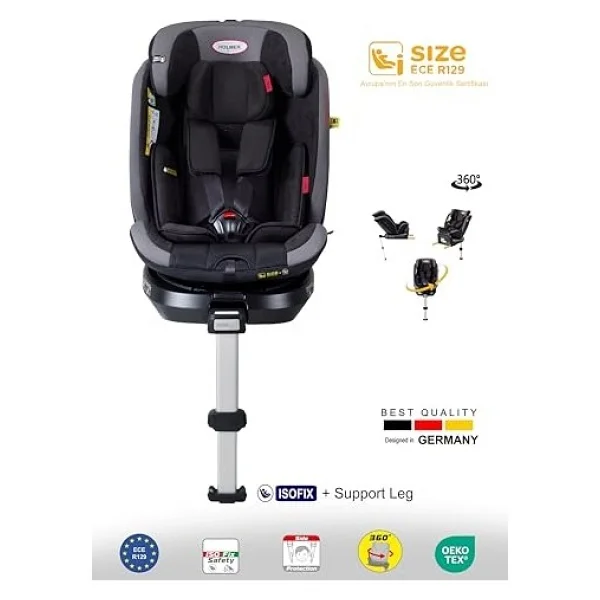 Holmer Capsula Multipro Aero 3d Legfix I-Size 40-150cm (360° Dönebilir) 0-36kg Isofix Oto Koltu - Görsel 4