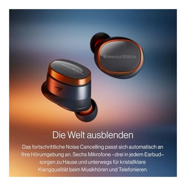 Bowers & Wilkins Pi8 Mclaren Edition ANC TWS Kulak İçi Bluetooth Kulaklık - Görsel 5