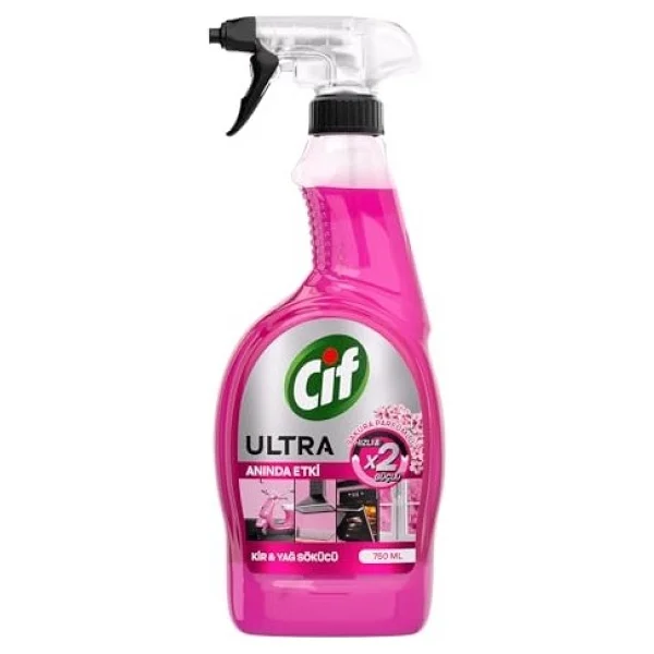 Cif Ultra Anında Etki Sakura Kir Ve Yağ Çözücü 750 Ml - Görsel 6