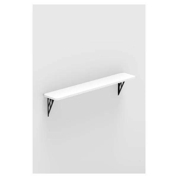 Retodesign Montajsız Beyaz Petek Üstü Metal Raf, Kalorifer Peteği Raf Dresuar Uçan Raf 80 Cm 10080 - Görsel 5