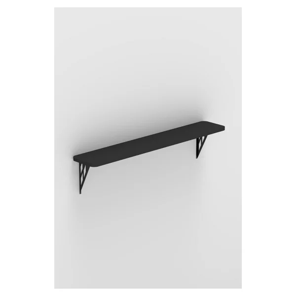Retodesign Montajsız Siyah Petek Üstü Metal Raf, Kalorifer Peteği Raf Dresuar Uçan Raf 60 Cm. 30060 - Görsel 4