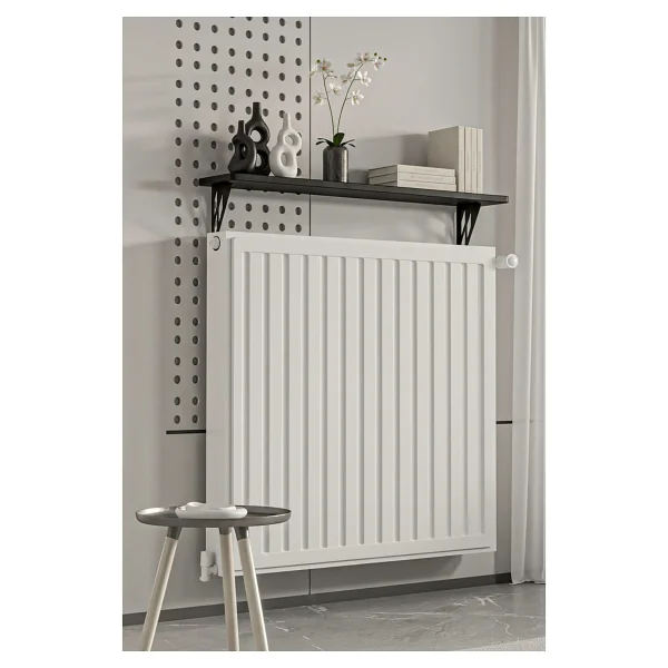 Retodesign Montajsız Siyah Petek Üstü Metal Raf, Kalorifer Peteği Raf Dresuar Uçan Raf 60 Cm. 30060 - Görsel 5