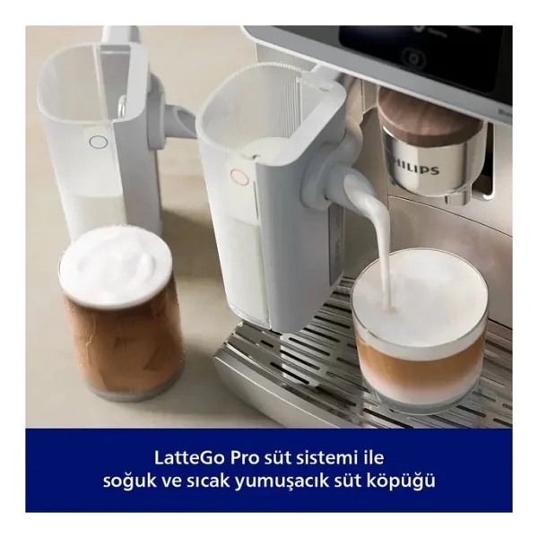 Philips 8000 Serisi Lattego Pro Kahve Makinesi Evde Kafe Kalitesi 54 Farklı Sıcak Ve Soğuk Içecek Silentbrew Teknolojisi İle Daha Sessiz - Görsel 8