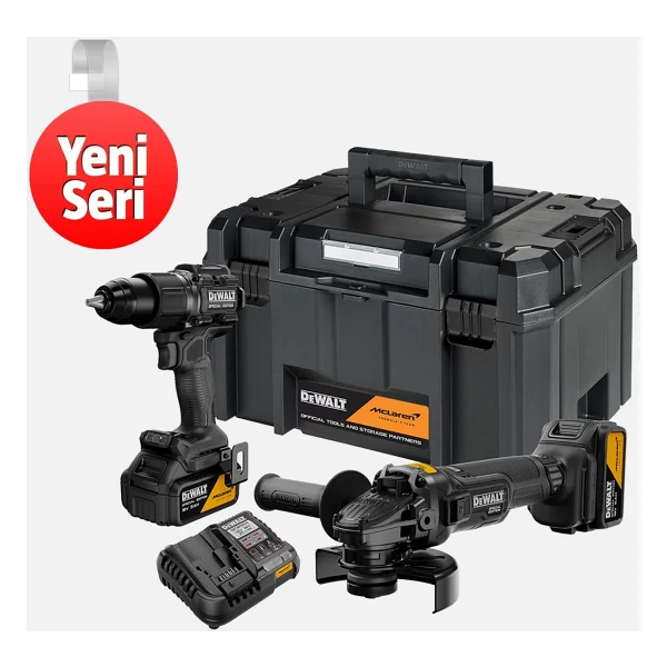 Dewalt Dck2223mp2t-Qw Mclaren İkili Set + 2x5ah Akü Set (Matkap + Taşlama) - Görsel 6