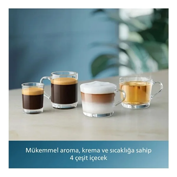 Philips Lattego Tam Otomatik Espresso Makinesi, 4 Farklı Kahve Coffee+ Mobil Uygulaması %100 Seramik Öğütücülerle Zenginleştirilmiş Aroma - Siyah - Görsel 3