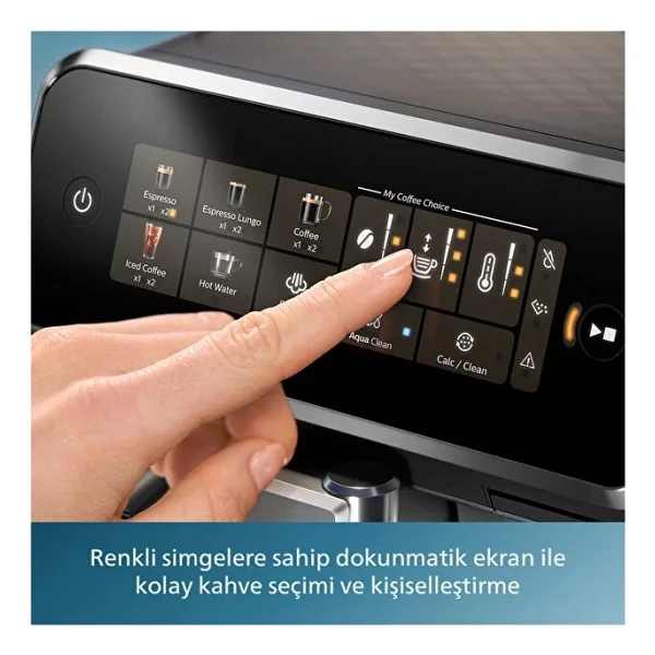 Philips Lattego Tam Otomatik Espresso Makinesi, 4 Farklı Kahve Coffee+ Mobil Uygulaması %100 Seramik Öğütücülerle Zenginleştirilmiş Aroma - Siyah - Görsel 5