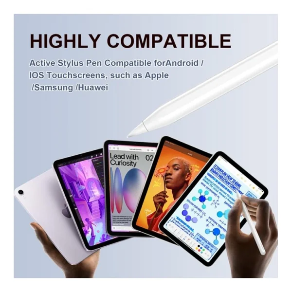Fioplus Fp01 Beyaz Stylus Kalem - 4096 Basınçlı, Hassas Dokunmatik Tablet Kalemi + 1 Yedek Uç - Görsel 2