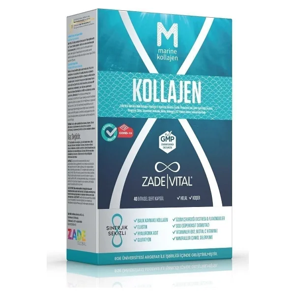 Zade Vital Marine Collagen + Hyaluronic Acid 40 Kapsül - Görsel 2