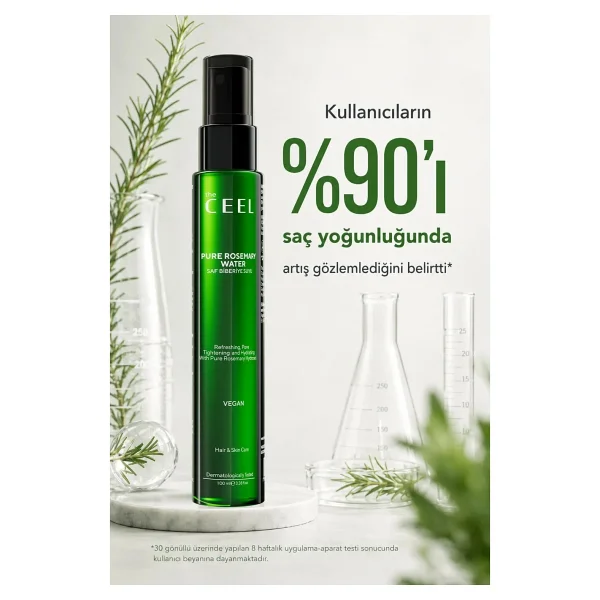 The Ceel Saf Biberiye Suyu Saç Toniği 100 Ml Vegan Dökülme Karşıtı Bitki Özlü Bakım - Görsel 2