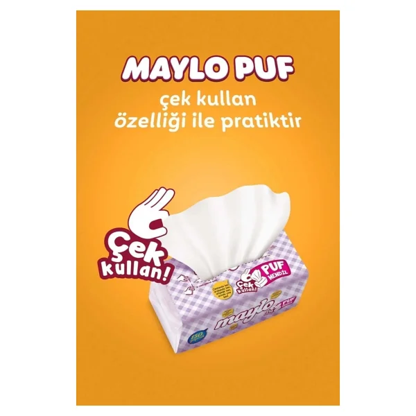 Maylo Puf Kağıt Mendil 150'li 4 Adet - Görsel 2