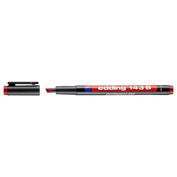 Edding 143b 3 Mm Kesik Uç Kırmızı Asetat Kalemi - Görsel 6