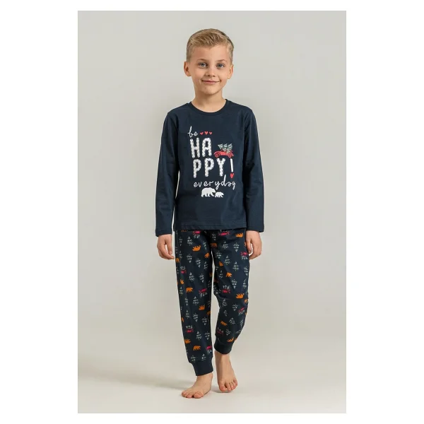 Rolypoly Be Happy Everyday Baba Oğul Lacivert Uzun Kol Pijama Takım Rp3933-A-V1 Rp3933-A-V1 - Görsel 2