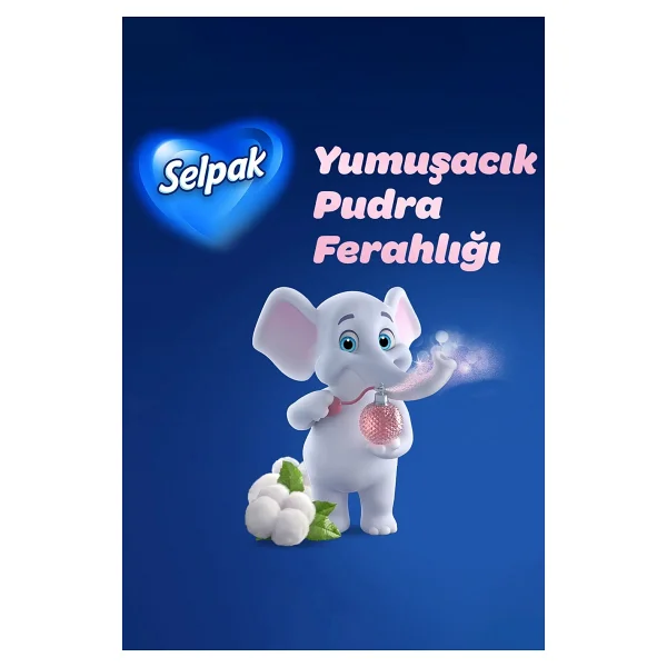 Selpak Selpak Extra Pamuk Katkılı Ve Pudra Kokulu 120'li Tuvalet Kağıdı - Görsel 2