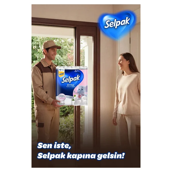 Selpak Selpak Extra Pamuk Katkılı Ve Pudra Kokulu 120'li Tuvalet Kağıdı - Görsel 8