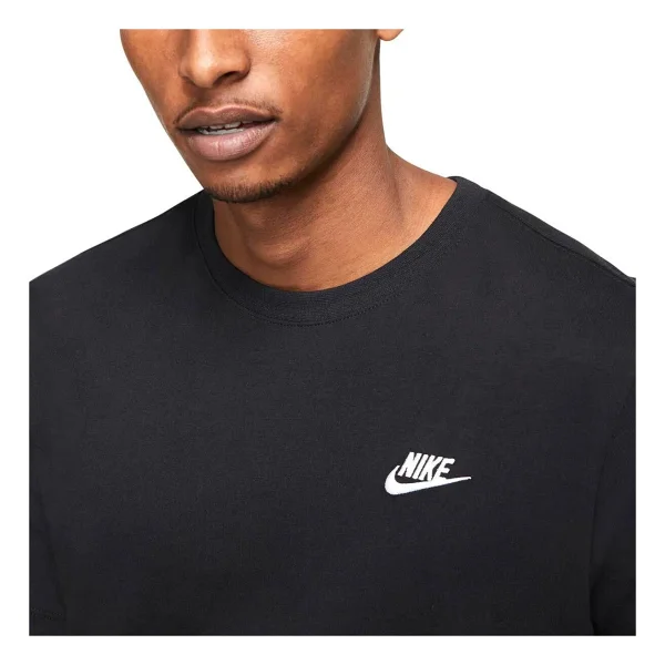 Nike Sportswear Club AR4997-013 Siyah Kısa Kollu Bisiklet Yaka Erkek Tişört - Görsel 4