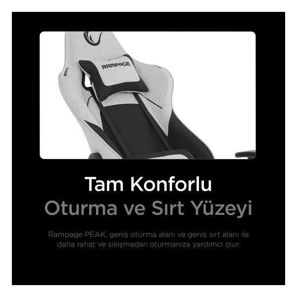 Rampage Kl-R26 Peak Kumaş Oyuncu Koltuğu - Görsel 4