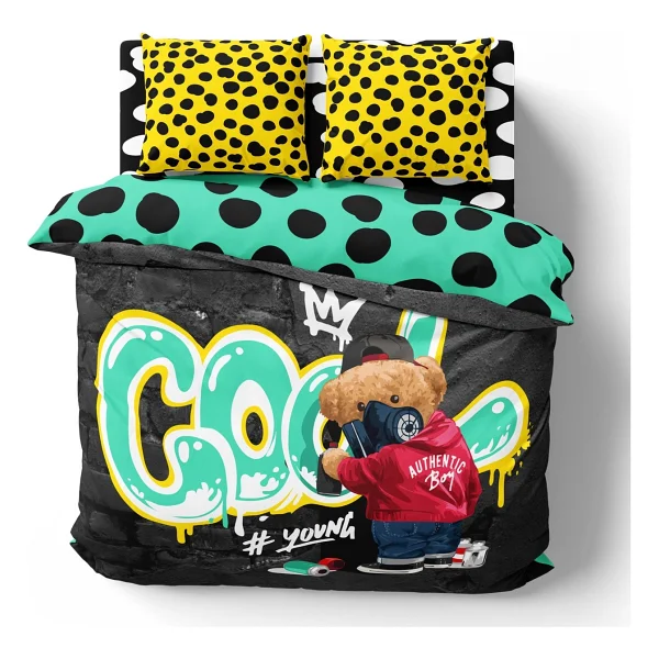 Helen George Teddy Cool Çift Kişilik Nevresim Takımı - Görsel 4