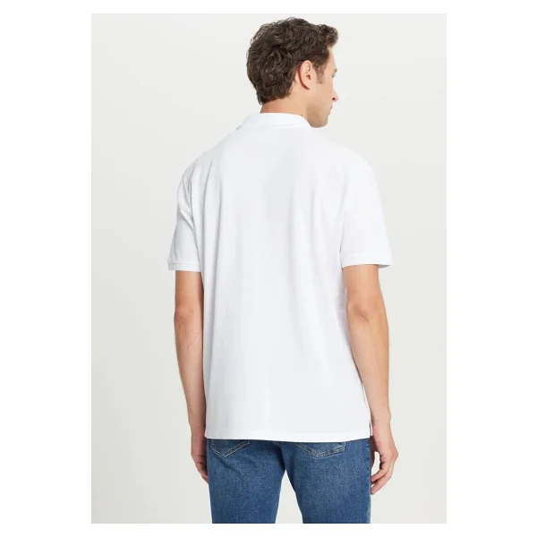 Altınyıldız Classıcs Erkek Beyaz %100 Pamuk Kıvrılmaz Pike Polo Yaka Slim Fit Dar Kesim Tişört - Görsel 10