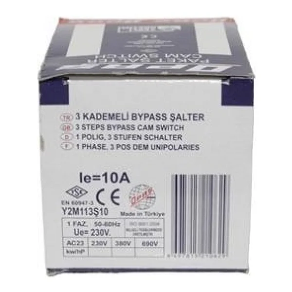 Opaş 1x10a 3 Kademeli Bypass Pako Şalteri - Görsel 4