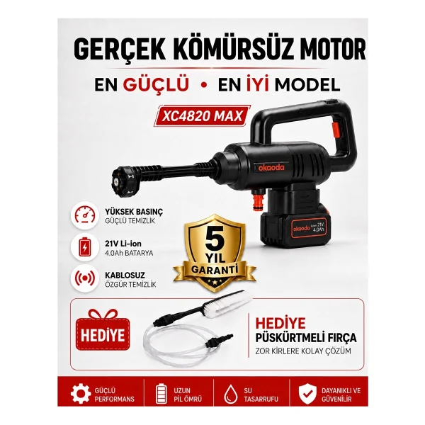 Piranha Deterjan Hazneli Basınçlı Su Tabancası - Görsel 6