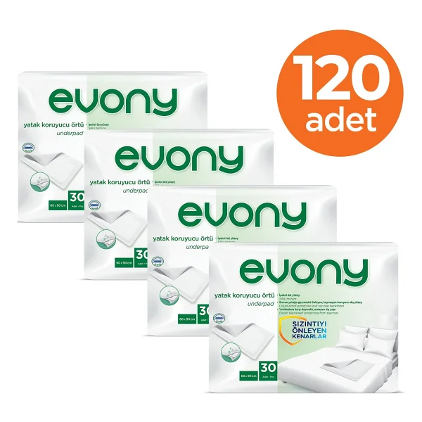 Evony 60x90 Cm 30'lu 4 Adet Yatak Koruyucu Örtü - Görsel 2