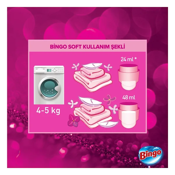 Bingo Soft Begonvil Yumuşatıcı 60 Yıkama 1.44 Lt 4'lü - Görsel 8