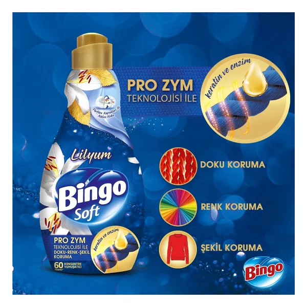 Bingo Soft Lilyum Yumuşatıcı 60 Yıkama 1.44 Lt 6'lı - Görsel 6
