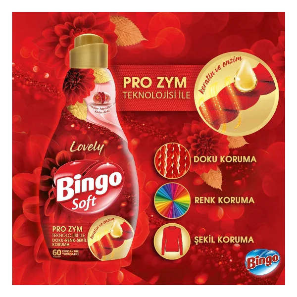 Bingo Soft Lovely Yumuşatıcı 60 Yıkama 1.44 Lt 6'lı - Görsel 7