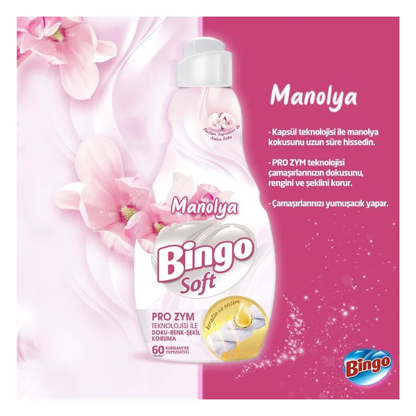 Bingo Soft Manolya Bahçesi Yumuşatıcı 60 Yıkama 1.44 Lt 6'lı - Görsel 7