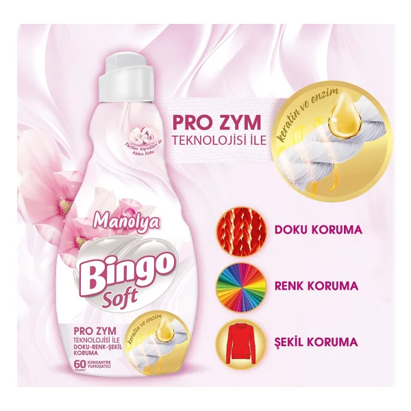 Bingo Soft Manolya Bahçesi Yumuşatıcı 60 Yıkama 1.44 Lt 6'lı - Görsel 8