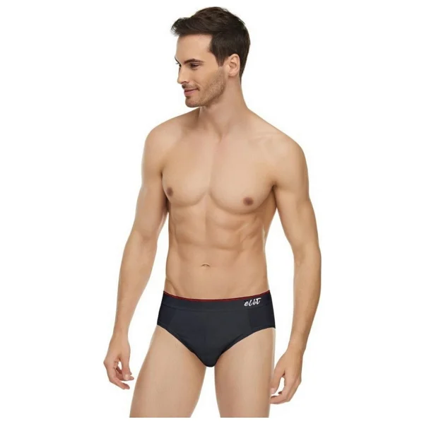 Tutku Elit 1351 Slip Kemerli Erkek Külot Siyah 3'lü - Görsel 2