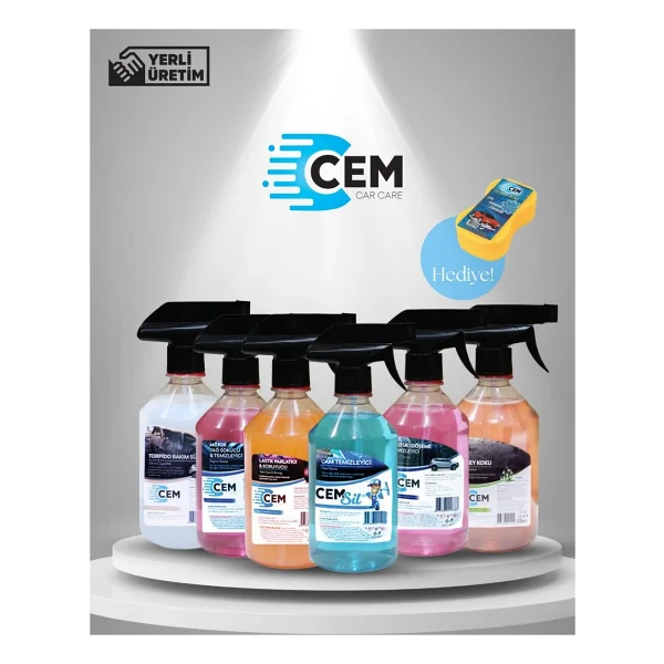 Cem Car Care Mega 6'lı Oto Bakım Seti Yıkama Süngeri Hediyeli - Görsel 2