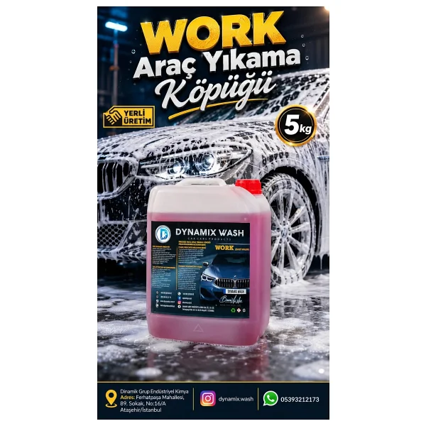 Dynamix Wash Work Araç Yıkama Köpüğü 5 Kg - Oto Bakım - Oto Şampuanı - Araç Şampuanı - Oto Köpüğü - Görsel 5