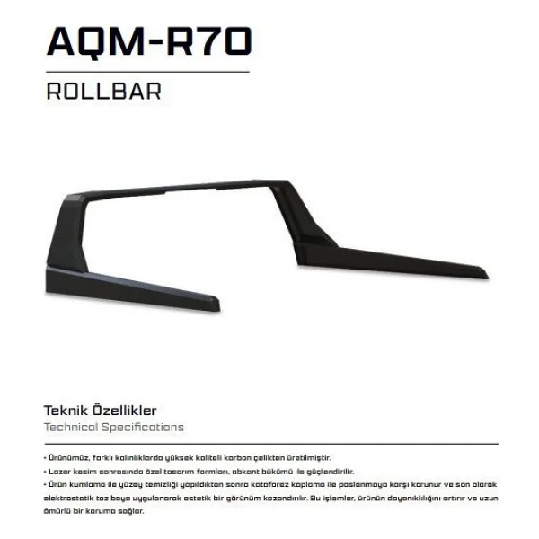 Foton Tunland V9 Model Uyumlu Roll Bar Tent Aqm4wd R70 - Görsel 2