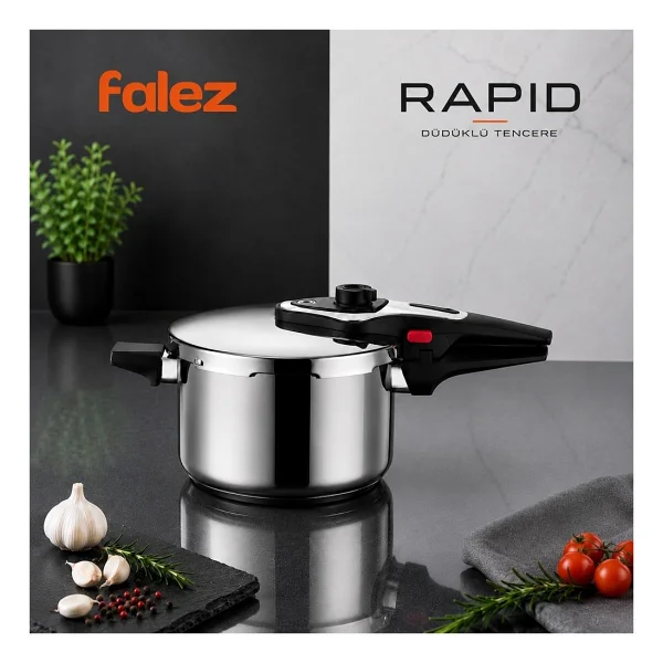 Falez Rapid 4 Lt Düdüklü Tencere - Görsel 6