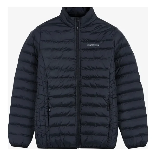 Skechers Turtle Neck Essential S212273-001 Siyah Kadın Şişme Mont - Görsel 5