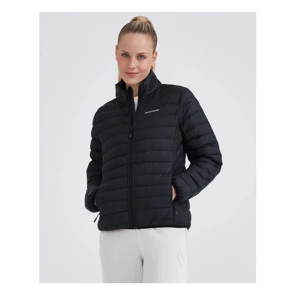 Skechers Turtle Neck Essential S212273-001 Siyah Kadın Şişme Mont - Görsel 8