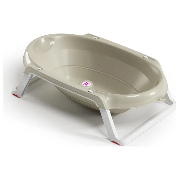 Okbaby Bebek Banyo Seti Onda Slim Katlanır Küvet + Hippo Duş Şapkası A.Gri - Görsel 2