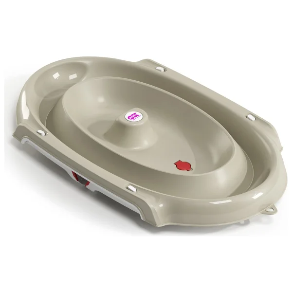 Okbaby Bebek Banyo Seti Onda Slim Katlanır Küvet + Hippo Duş Şapkası A.Gri - Görsel 3