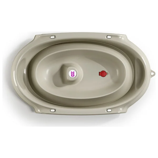 Okbaby Bebek Banyo Seti Onda Slim Katlanır Küvet + Hippo Duş Şapkası A.Gri - Görsel 4