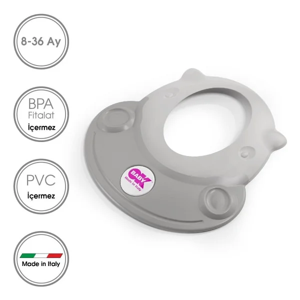 Okbaby Bebek Banyo Seti Onda Slim Katlanır Küvet + Hippo Duş Şapkası A.Gri - Görsel 7