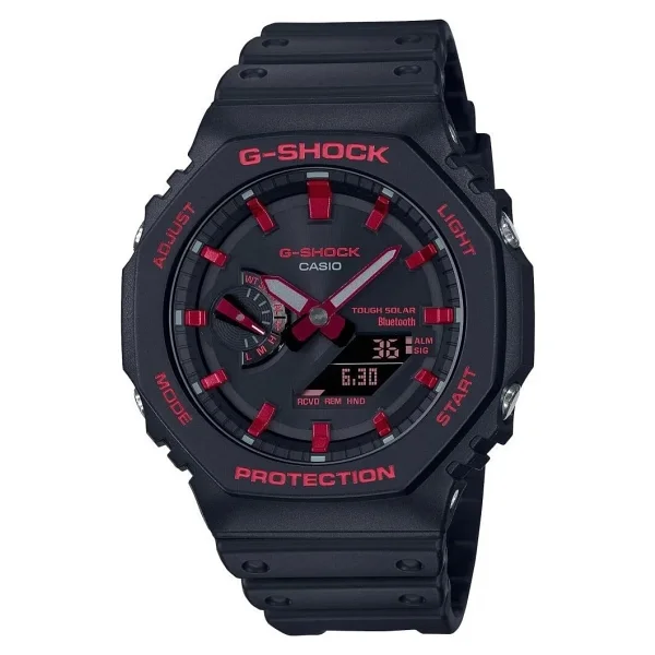 Casio G-Shock Ga-B2100bnr-1adr Silikon Kordon Siyah-Kırmızı Erkek Kol Saati - Görsel 5