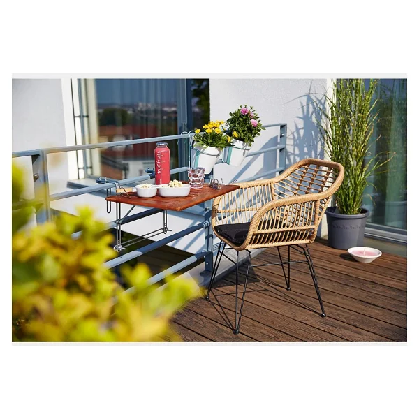 Sunfun Diana Katlanır Ahşap Balkon Masası - Görsel 5