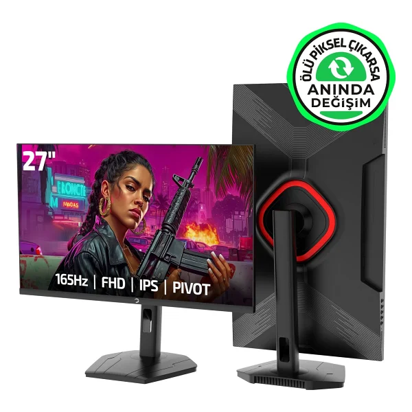 Gamepower Lunis L30 27'' 1 Ms Full HD Pivot Ips 165 Hz Oyuncu Monitörü - Görsel 7