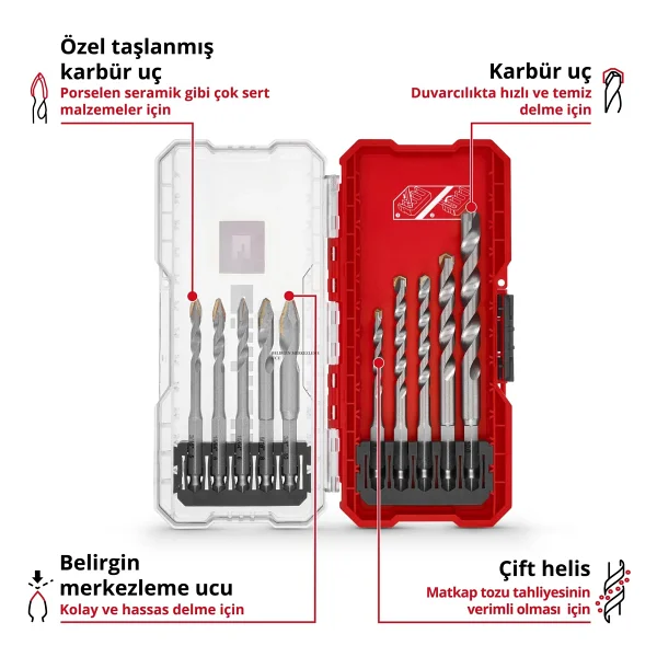 Einhell S-Case 49051410 10 Parça Seramik Matkap Ucu Seti - Görsel 2