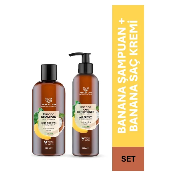 Ashley Joy Yavaş Uzayan Saçlara Niacinamide Ve Vegan Keratin İçeren Banana Klasik Bakım - Görsel 2