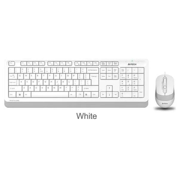A4 Tech F1010 Beyaz Kablolu Klavye Mouse Seti - Görsel 4