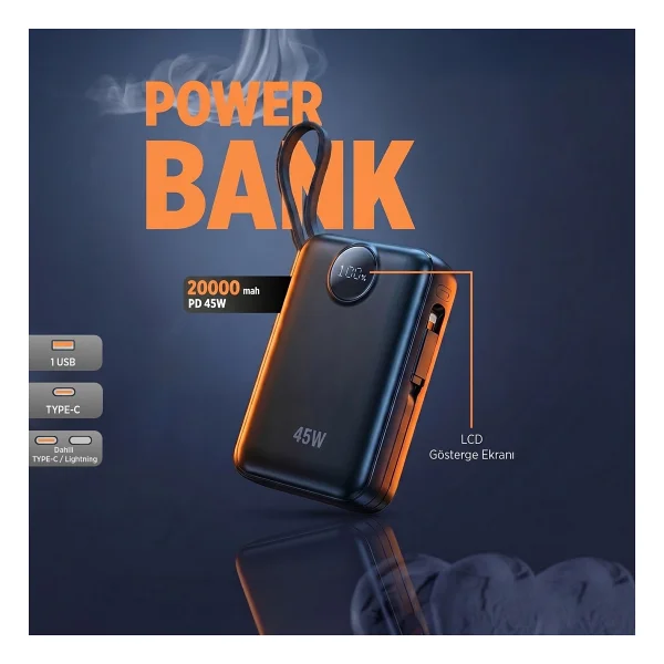 S-Link G450 20000 mAh Hızlı Şarj Powerbank - Görsel 6